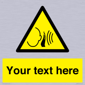 Custom warning sudden loud noise